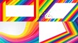 © Permata - Vibrant rainbow frames. Cheerful, colorful backgrounds with space for text or graphics