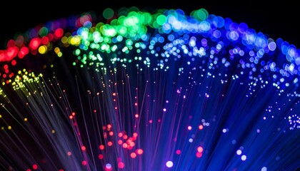 Poster - Abstract Fiber Optic Bokeh Lights.