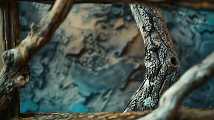 Leinwandbilder - A close-up view of a bird sitting on a tree branch