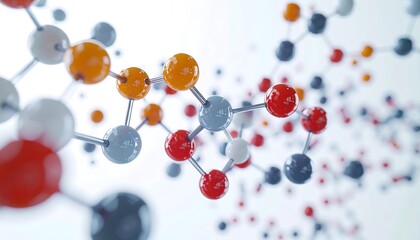 Poster - Abstract Molecular Structure with Science Concept.