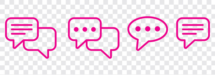 Wall Mural - chat bubble message icon sign vector