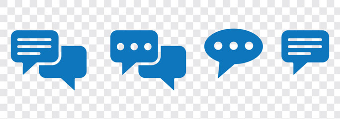 Wall Mural - engaging chat message icon set for online communication