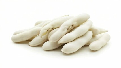 Poster - A pile of white beans stacked on top of each other, great for food or decoration