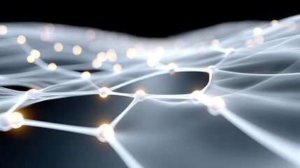 Poster - Futuristic Network Connection Abstract Design