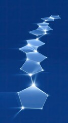 Poster - Glowing Blue Hexagonal Network Abstract Background