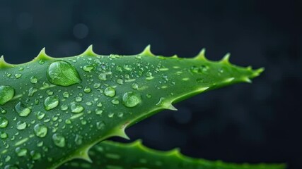 Poster - Close-up photo of a leaf with water droplets, great for backgrounds and textures