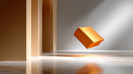 Poster - Golden Hardcover Book Minimal Concept Design