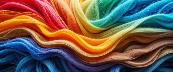 Poster - Colorful fabric textures providing vibrant backgrounds for computer screens