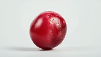 Aufkleber - A single red apple sits on a white surface