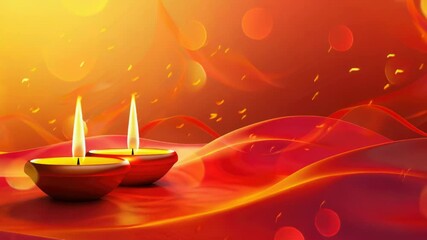 Poster - A pair of candles placed on a table, providing soft light