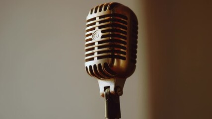 Poster - A high-quality image of a microphone in a close-up view