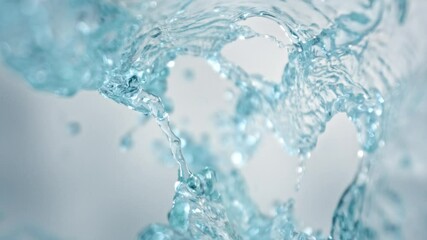 Wall Mural - super slow motion shot of pure water splash flowing around camera at 1000fps.