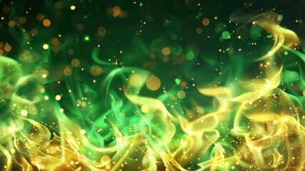 Aufkleber - Green and yellow lights on a background, suitable for technology or design concepts