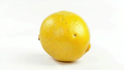 Aufkleber - A single lemon sits on a white surface, ready to be used or displayed