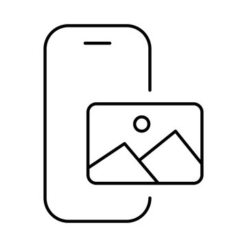 Smartphone Blue Line Editable Stroke Icon. Mobile Phone Functions, Settings, Technology, Apps, Security, Shopping, Mobile Wallet, Marketing, Promotion, Communication Vector Illustration