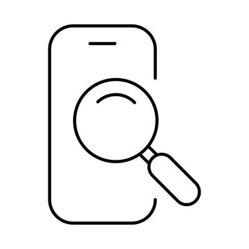 Smartphone Blue Line Editable Stroke Icon. Mobile Phone Functions, Settings, Technology, Apps, Security, Shopping, Mobile Wallet, Marketing, Promotion, Communication Vector Illustration