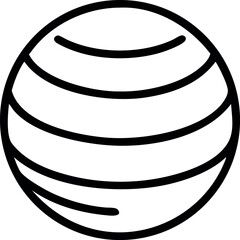 Fototapete - Vector art of a line drawing of an exercise ball isolated on white background