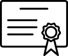 Fototapete - Vector art of a certificate with a seal represents achievement and recognition