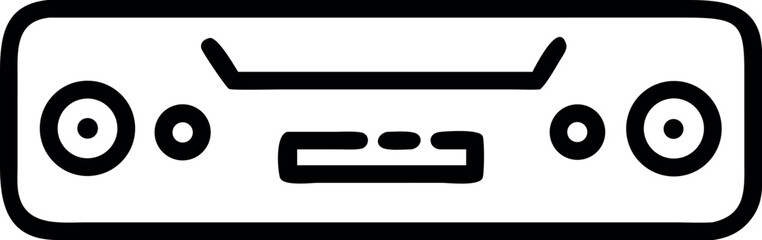 Poster - Vector art of a router isolated on white background provides internet connection