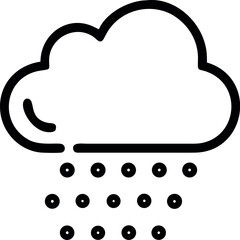 Fototapete - Illustration of a hail cloud isolated on white background