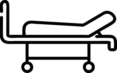 Poster - Vector art of a hospital stretcher isolated on white background
