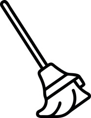 Fototapete - Vector art of a mop icon isolated on white background for floor cleaning