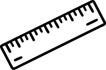 Fototapete - Vector art of a straight ruler for precise measurement isolated on white background