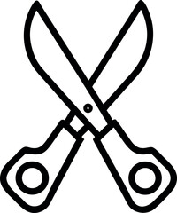 Fototapete - Vector art of a pair of scissors for cutting paper isolated on white background