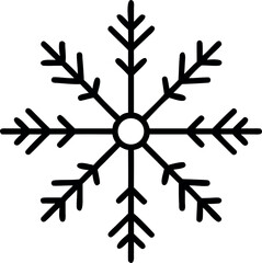 Fototapete - Vector art of a delicate snowflake design isolated on white background