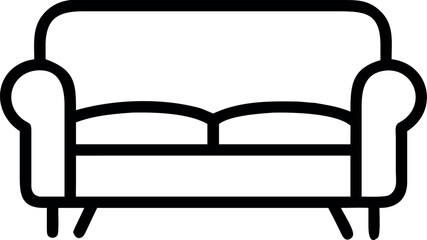 Fototapete - Vector art of a comfortable sofa for relaxing at home isolated on white background