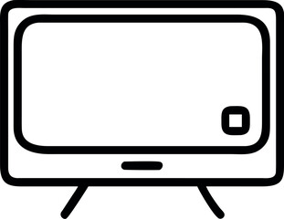 Fototapete - Vector art of a television set is isolated on white background, ready for viewing