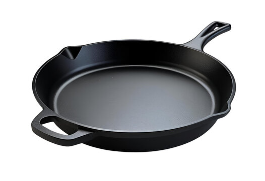 Black frying pan. 3D rendering for kitchenware and cooking display.