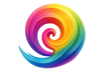 Leinwandbilder - Colorful swirl forming a vibrant vortex, perfect for creative projects needing a touch of rainbow magic