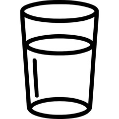 Poster - Drinking glass outline icon vector