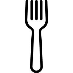 Poster - Fork outline icon vector