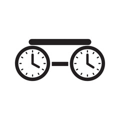 Fototapete - Chess clock icon isolated. simple vector icon on white background