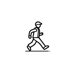 Poster - Vector Icon of Jogger Running Representing Active Sport Outdoor Activity and Wellness Design

