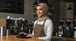 © lepiangg - Smiling Muslim Woman Barista in Coffee Shop