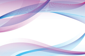 Poster - Delicate flowing curves of light blue and pale pink create a visually appealing and elegant vector graphic.