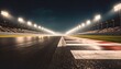 © Simon - race track corner asphalt surface low angle view at night stadium