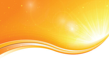 Poster - Golden wave backdrop glows with warmth, a bright gradient design perfect for adding a sunny feeling to any creative project.