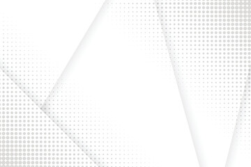Poster - Modern backdrop with geometric shape in white and gray tones creates a clean, sophisticated design.