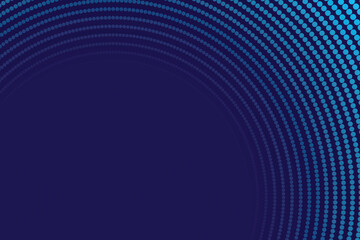 Poster - Dotted blue circles create a captivating radial gradient, perfect for backgrounds and modern graphic designs with a gradient effect.