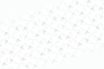 Poster - Clean white geometric pattern with triangles creates a contemporary abstract background design, perfect for adding a modern touch.