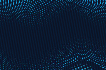 Poster - Elegant dark blue background featuring a gradient halftone pattern and subtle lines for a modern aesthetic.