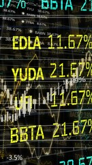 Poster - Financial data and statistical data processing against globe spinning