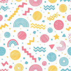 Poster - seamless pattern with geometric symbols