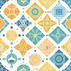 Poster - seamless pattern with geometric symbols