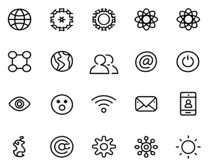Poster - Creative letter o alphabet symbol design template featuring a collection of forty distinct graphic elements for branding and identity projects