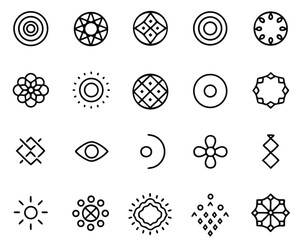 Poster - Comprehensive collection of distinct circular letter o emblems and symbols presented in a versatile design template format for broad application